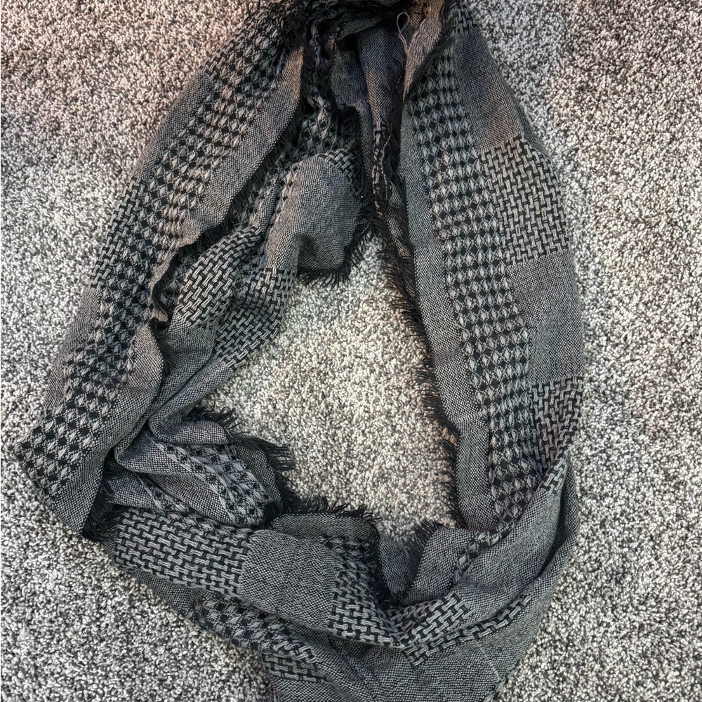 Black and Gray Infinity Scarf